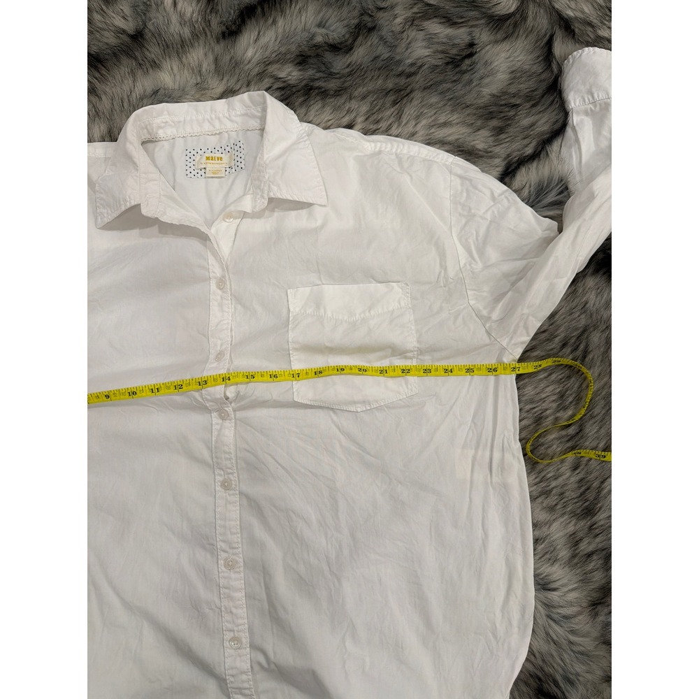 Maeve Anthropologie Womens XL White Cotton Oversized Button Down Shirt OB1671678 - Picture 6 of 8